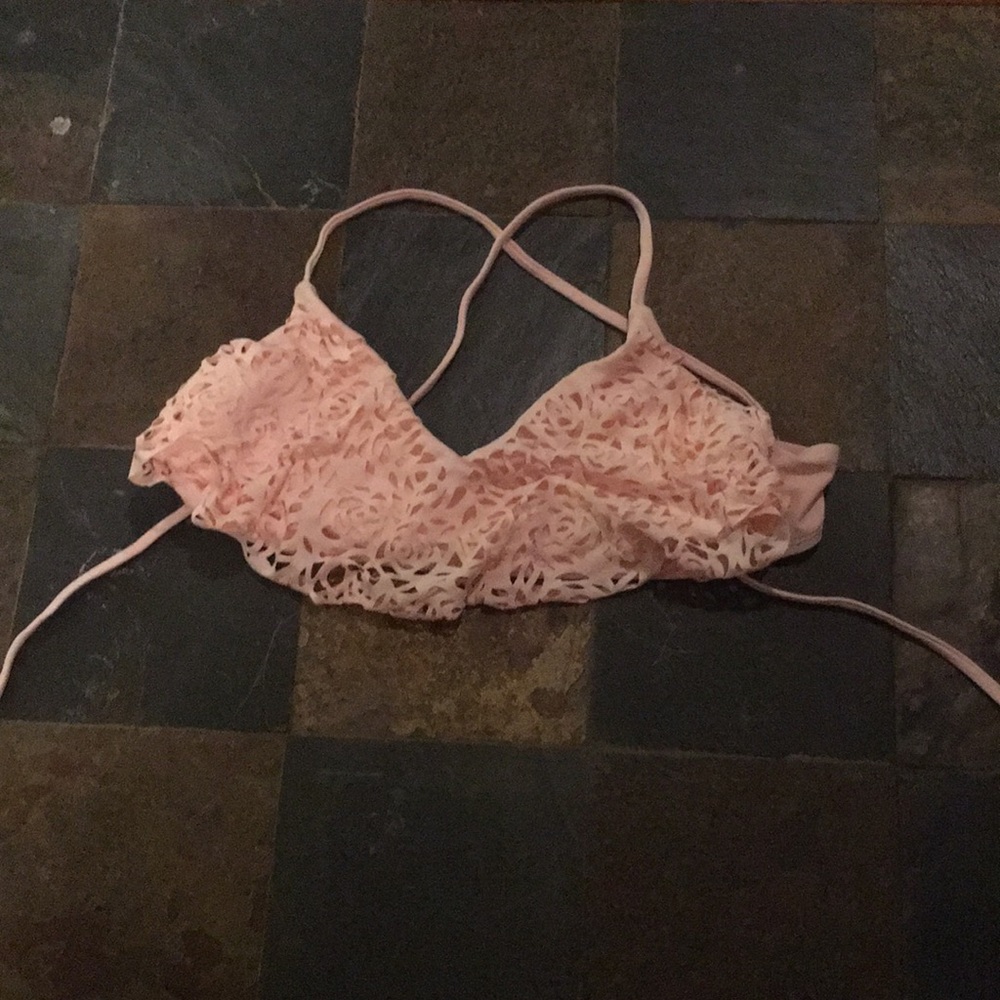 Peach bikini top